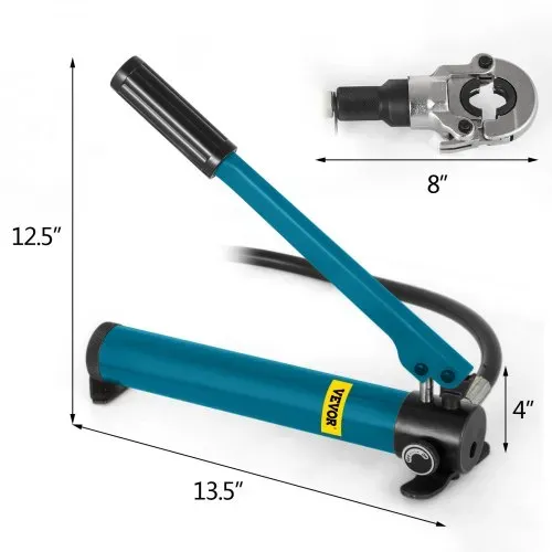 VEVOR Presszange 12-28 mm Typ V, Crimpzange Presszange 6 T Presskraft, Rohrpresszange 16-32 mm Typ TH, Hydraulische Presszange mit Gummigriff, 360°-Schwenkkopf, für PEX-Rohre, PB-Rohre, Kupferrohre – Bild 7