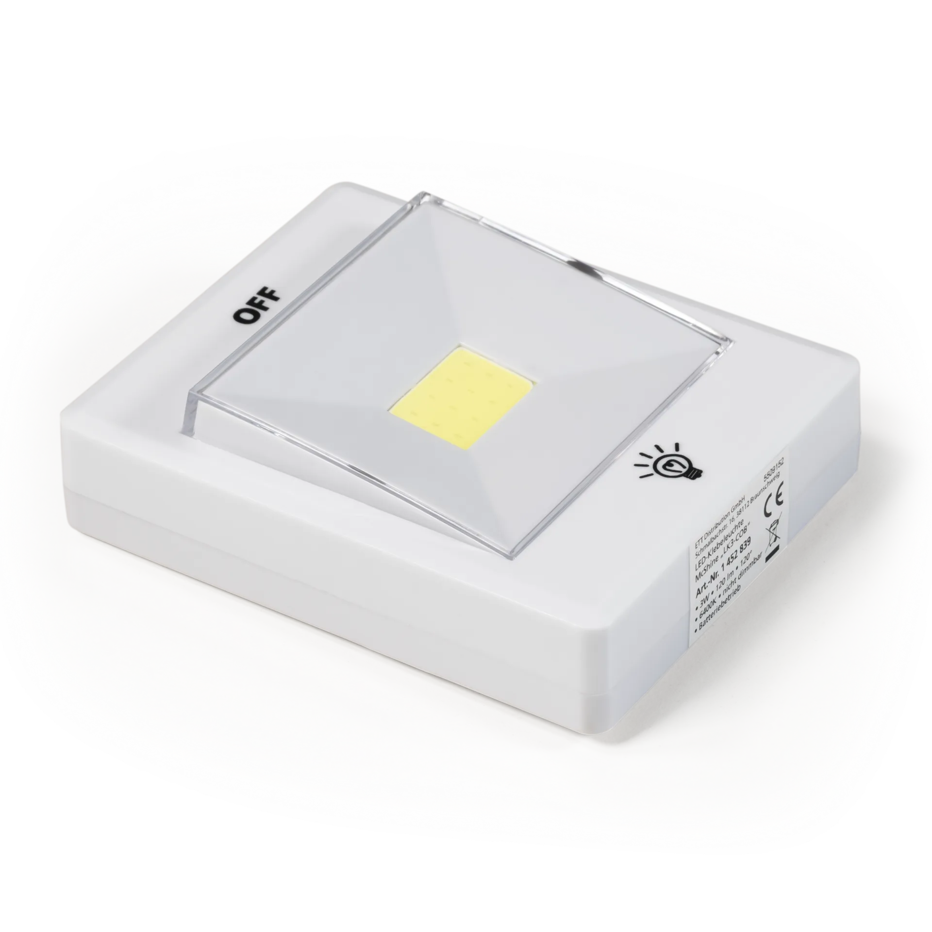 LED-Klebeleuchte McShine “LK3-COB“ mit Klebefolie und Magnet, 100x80x30mm LED-Klebeleuchte McShine “LK3-COB“ mit Klebefolie und Magnet, 100x80x30mm