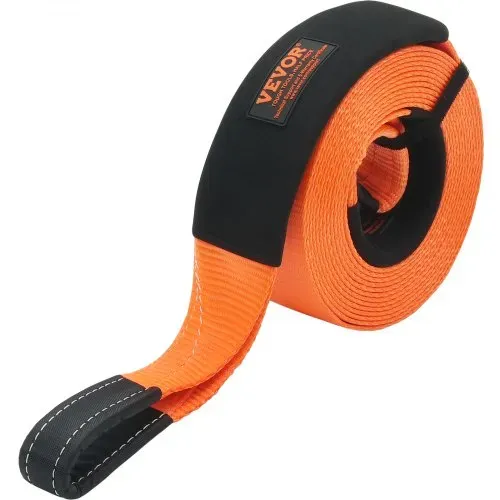 VEVOR Abschleppgurt-Bergeset 85 mm x 9 m (MBS-16329 kg) Baumschoner-Windengurt, dreifach verstärkte Schlaufe & Schutzhüllen & Aufbewahrungstasche, 3/4 Zoll D-Ring-Schäkel, für LKW, Jeep, SUV, ATV – Bild 10