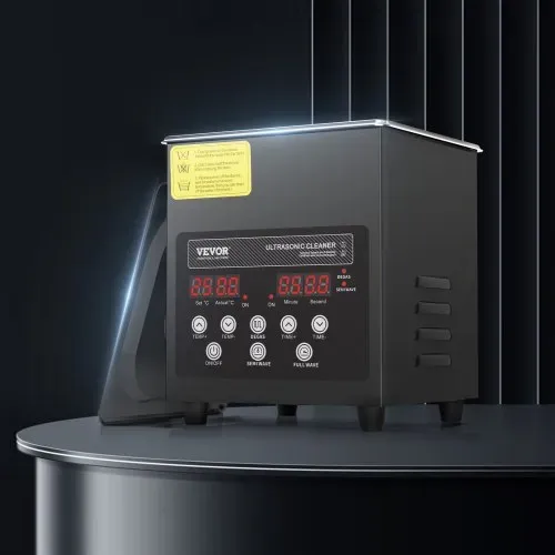 VEVOR 2 L Ultraschallreiniger 60 W digitales Ultraschallreinigungsgerät mit Schonmodus & verbesserter Entgasung, 40 kHz industrieller Schmuckreiniger mit Heizung & Timer, für Brillen Uhren Schwarz – Bild 7