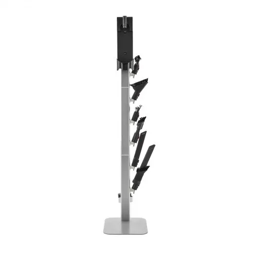 VEVOR Staubsaugerständer 126 cm, kompatibel mit Dyson G5 V15 V12 V11 V10 V8 V7 V6 Serie Standstaubsaugern & Zubehör, Bodenständer, Halterung mit 6 Haken & rutschfesten Fußpolstern, Silber – Bild 10