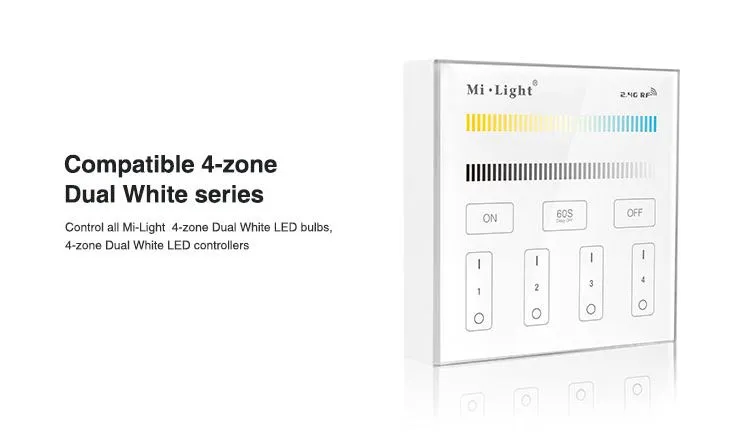 MiBoxer B2 LED Fernbedienung Smart Panel dual white (CCT) 4-Zonen – Bild 6