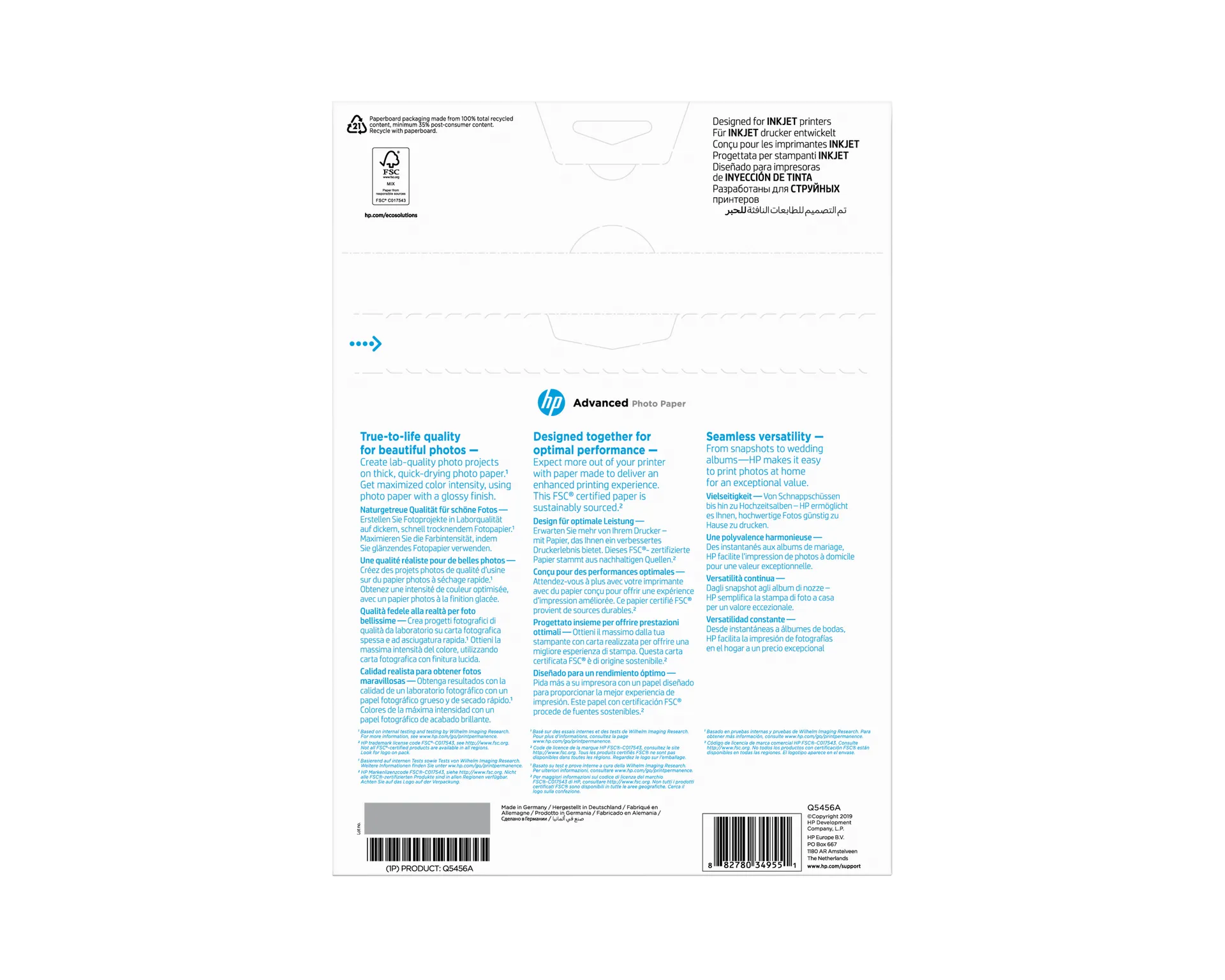 HP Advanced Fotopapier, glänzend, 250 g/m2, A4 (210 x 297 mm), 25 Blatt – Bild 7