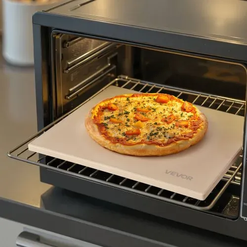 VEVOR Pizzastein Backstein 38 x 30 cm, rechteckiger Cordierit-Pizzastein, extra große Steinplatte mit Schaber, 1,5 cm dick, hitzebeständig, geeignet für Küchenofen Brotbacken Pizzabacken Grillen – Bild 7
