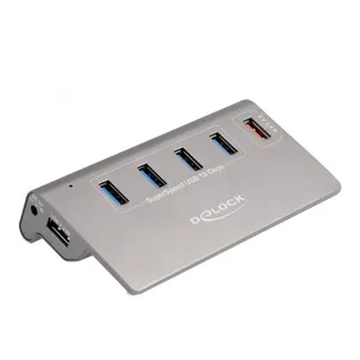 USB 10 Gbps Hub mit 4 USB Typ-A Ports + 1 Schnellladeport, USB-Hub USB 10 Gbps Hub mit 4 USB Typ-A Ports + 1 Schnellladeport, USB-Hub