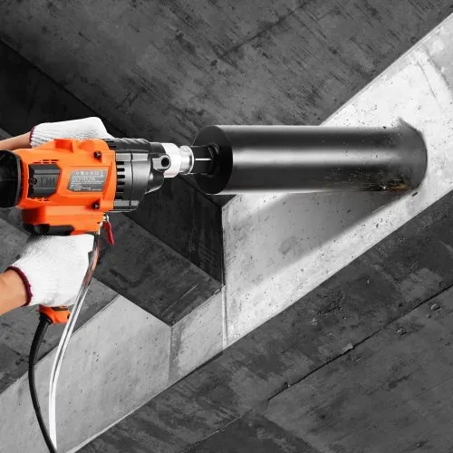 VEVOR Kernbohrmaschine Diamantkernbohrmaschine 2-16 cm Bohrdurchmesser und Tragetasche, robuster Beton-Kernbohrer 2000 W, Nass- und Trockengebrauch, zum Bohren von Beton und Mischen von Farbe – Bild 7