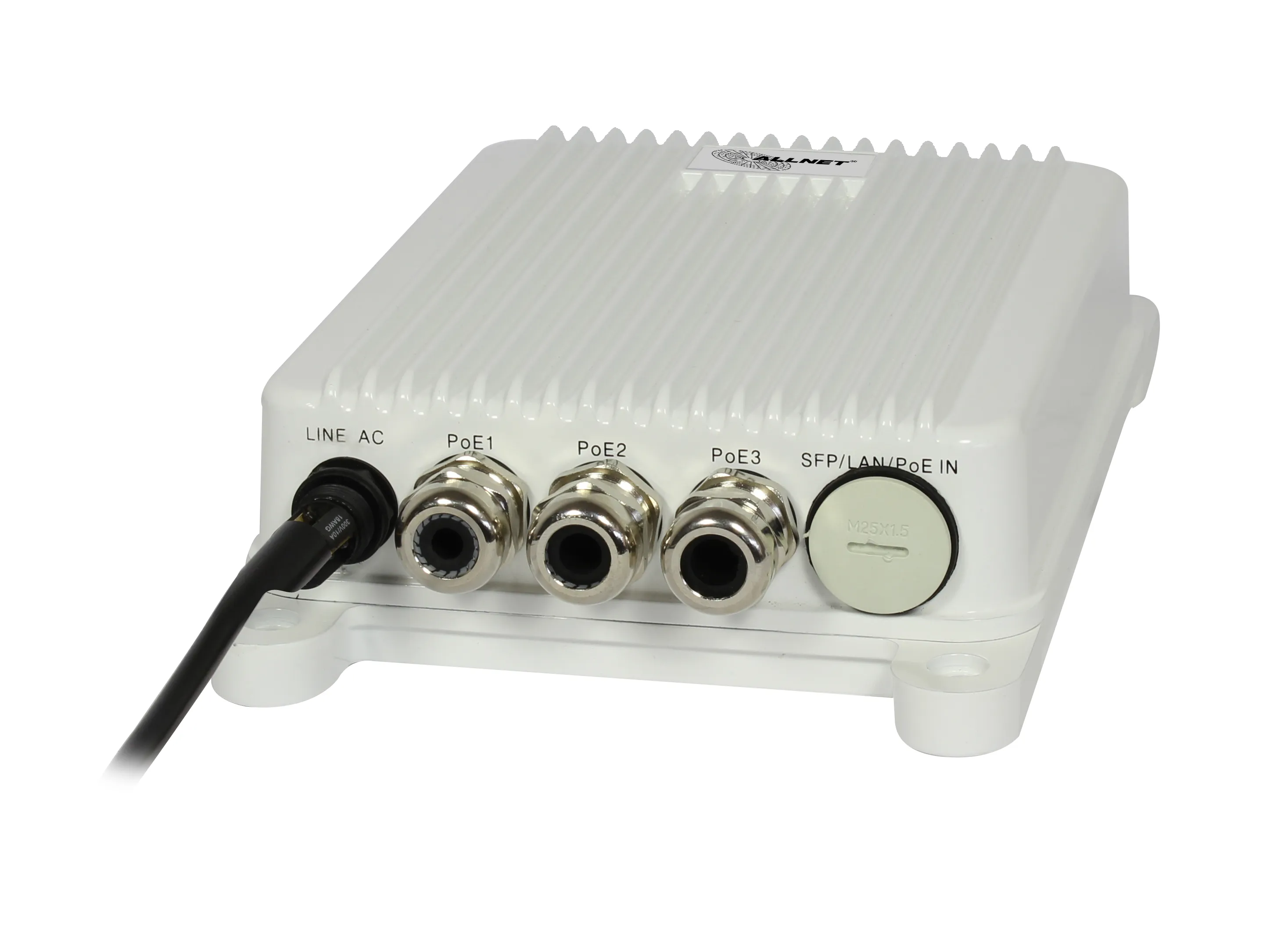 ALLNET Switch unmanaged outdoor 3 Port Gigabit 100W / 3x PoE+ / 1x SFP / Lüfterlos / IP67 / "ALL-SGO8103P" – Bild 3