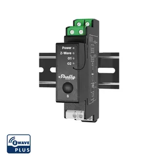 Shelly · Hutschiene · „Wave Pro 2PM“ · Relais · max. 25A · 1 Phase · 2x 16A · Messfunktion · Z-Wave Shelly · Hutschiene · „Wave Pro 2PM“ · Relais · max. 25A · 1 Phase · 2x 16A · Messfunktion · Z-Wave
