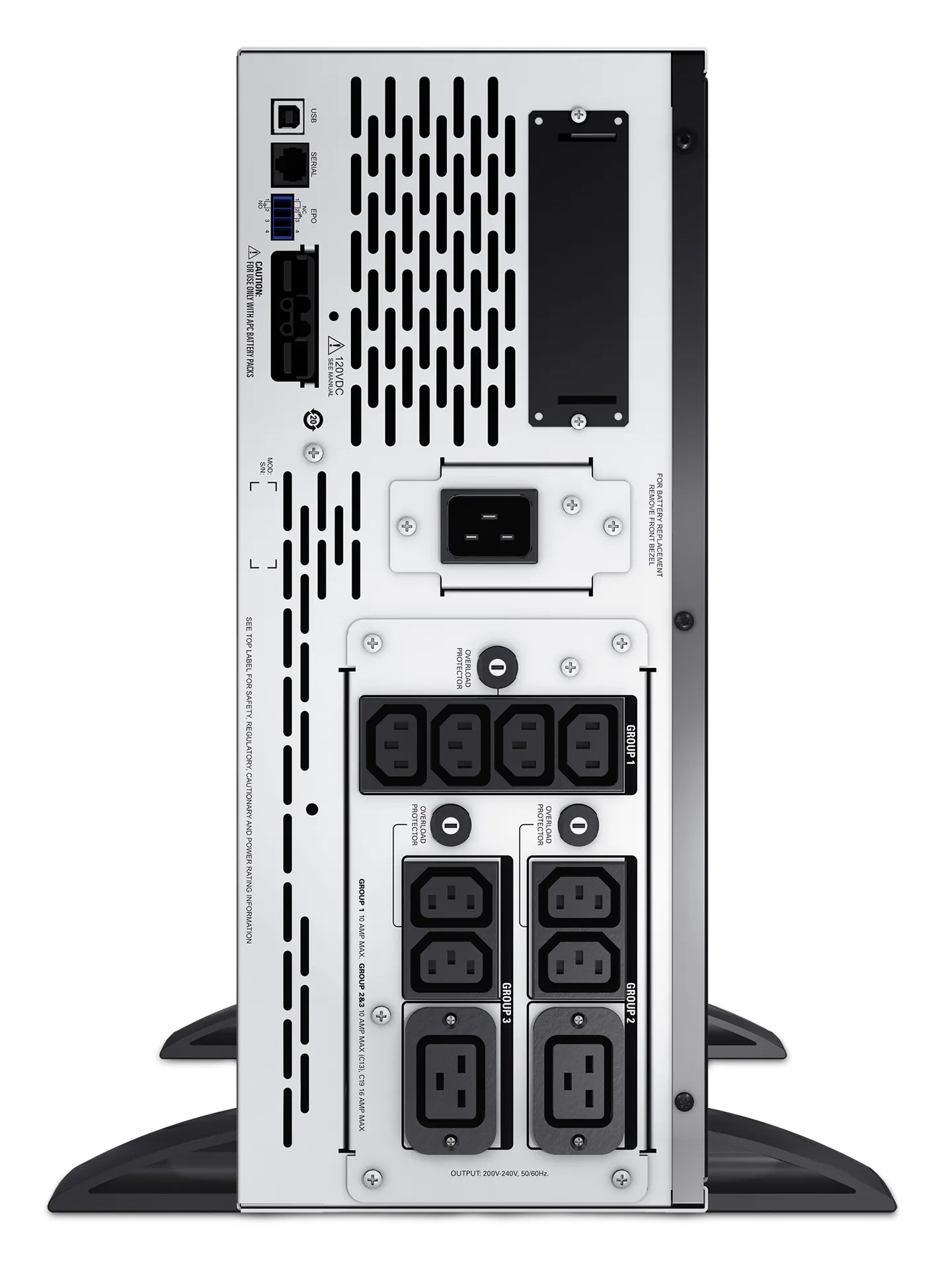 APC Smart-UPS X SMX3000HV - 3000VA, 8x C13 + 2x C19 Ausgang, USB, erweiterbare Laufzeit, kurze Tiefe – Bild 4