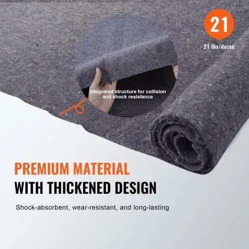 VEVOR 12x Umzugsdecken 1829x1372mm Möbeldecken recycelte Baumwolle Lagerdecken Umzug Packdecken Transport-Decken Möbelpackdecken Verpackungsdecken zum Schutz für Möbel – Bild 2