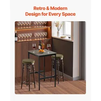 VEVOR Bartisch Bistrotisch Kneipentisch mit Metallrahmen, kleiner Küchentisch Esstisch (610 x 610 x 914 mm), Ausstellungstisch für Wohnzimmerpartys Pubs Esszimmer Cafés, rustikales Braun & Schwarz VEVOR Bartisch Bistrotisch Kneipentisch mit Metallrahmen, kleiner Küchentisch Esstisch (610 x 610 x 914 mm), Ausstellungstisch für Wohnzimmerpartys Pubs Esszimmer Cafés, rustikales Braun & Schwarz