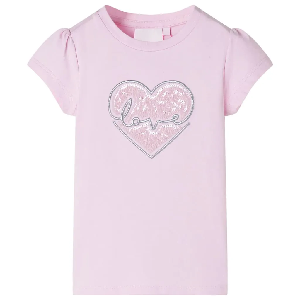 vidaXL Kinder-T-Shirt Hellrosa 92 vidaXL Kinder-T-Shirt Hellrosa 92