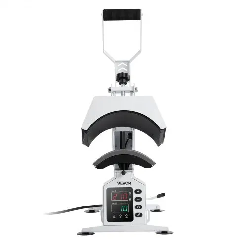 VEVOR Kappenpresse 580 W, Hutpresse mit 4 Austauschbaren Heizplatten, Mützenpresse mit Temperatur- und Zeitsteuerung, Transferpresse für Hüte Kappen Mützen Stirnbänder Mundschutz, DIY Heizpresse Weiß – Bild 9