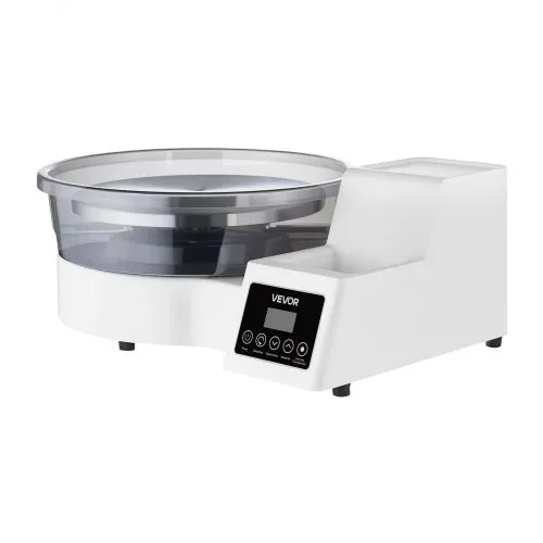 VEVOR Töpferscheibe Elektrisch 450 W, Töpferdrehmaschine 28 cm Drehteller (Aluminium), Töpfermaschine mit Fußpedal & 30–300 U/min Einstellbarer Drehzahl & PP-Gehäuse, für Anfänger DIY-Tonkunst, Weiß – Bild 9
