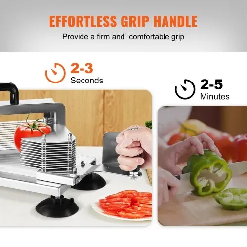 VEVOR Kommerzieller Tomatenschneider, 3/16 Zoll Tomatenschneider, Hochleistungs-Zwiebelschneider aus Edelstahl, Manueller Gemüseschneider, zum Schneiden von Tomaten, Gurken, Bananen – Bild 2