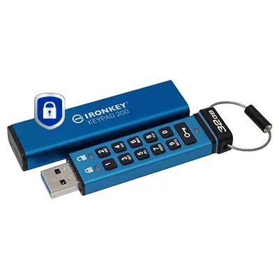Kingston Technology IronKey 32GB Keypad 200, FIPS 140-3 Lvl 3 AES-256 Verschlüsselung – Bild 2