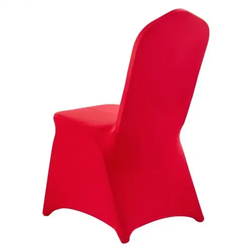 VEVOR Stuhlhussen Stuhlbezug 50 Stk. waschbarer & abnehmbarer Stuhlüberzug aus Polyester-Spandex für Hochzeitsfeiern Esszimmerbankette Restaurant, passend für Stühle (51 x 45 x 95 cm) Rot – Bild 10