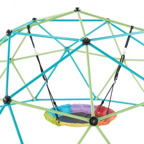 VEVOR Kletterkuppel geometrisches Klettergerüst (305 cm breit) mit Tellerschaukel, 453 kg belastbares Klettergerüst, Klettergerät für Kinder von 3 bis 10 Jahren Gartenspielzeug Spielplatz – Bild 10