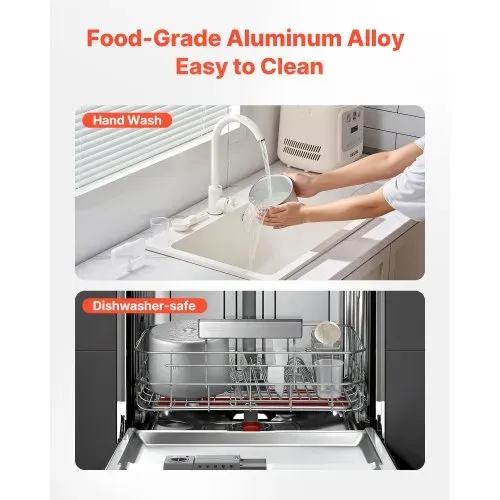 VEVOR automatische Eismaschine mit eingebautem Kompressor 1 L kein Vorgefrieren, Gelato und Ice Cream Maker mit 4 Modi, elektrischer Eismaschine Frozen Yogurt Sorbet Maker Weiß – Bild 5