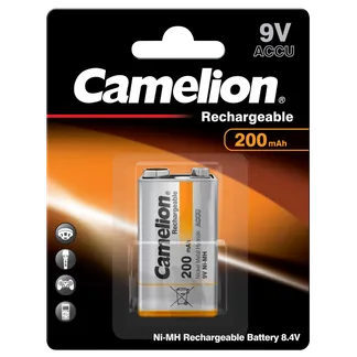 Block-Akku CAMELION, 200mAh, Typ 9V Block, NiMH, 1er-Blister Block-Akku CAMELION, 200mAh, Typ 9V Block, NiMH, 1er-Blister