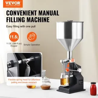VEVOR 5–100 ml Abfüllmaschine Manuell Flüssigkeitsabfüllmaschine aus lebensmittelechtem Edelstahl 304 Silikon PTFE Filling Machine Inkl. zwei Düsen 4 mm / 8 mm ideal zum Abfüllen von Honig Öl Essenz VEVOR 5–100 ml Abfüllmaschine Manuell Flüssigkeitsabfüllmaschine aus lebensmittelechtem Edelstahl 304 Silikon PTFE Filling Machine Inkl. zwei Düsen 4 mm / 8 mm ideal zum Abfüllen von Honig Öl Essenz