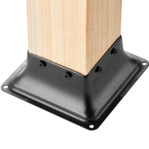VEVOR 20er-Set Aufschraubhülse 153 x 153 x 62 mm Pfostenträger Kohlenstoffstahl Pfostenschuh Pfosten Pfostenunterlage Bodenhülse Stützenfuß Ideal für Verandageländern, Pergolen und Säulen – Bild 8
