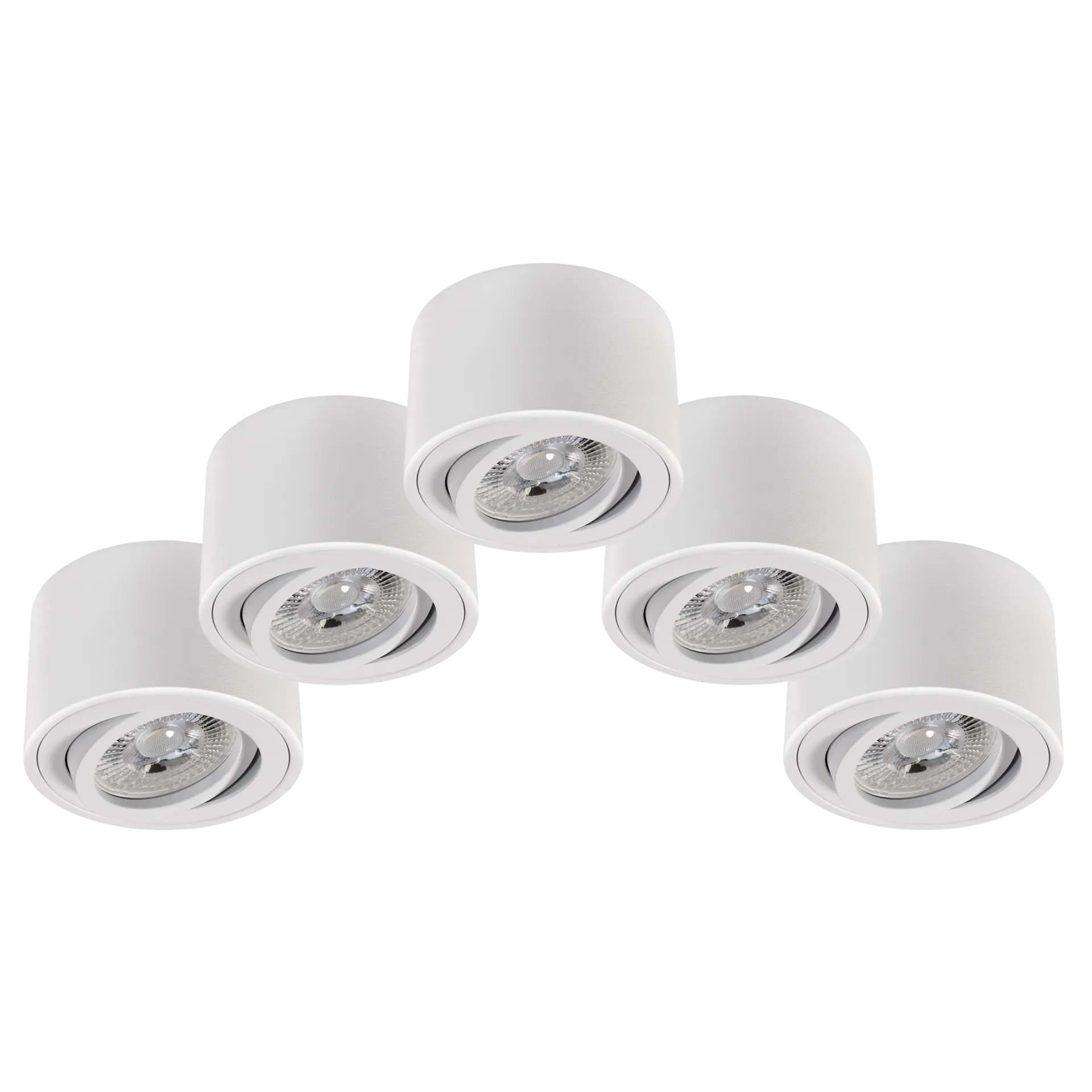 LED-Aufbauleuchte McShine, 5W, 400Lumen, 3000K, ØxH 80x50mm, 5er-Pack LED-Aufbauleuchte McShine, 5W, 400Lumen, 3000K, ØxH 80x50mm, 5er-Pack