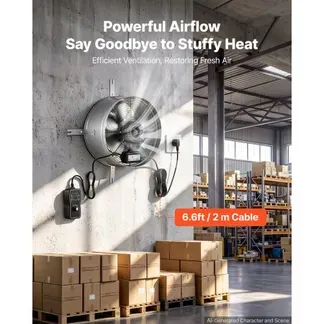 VEVOR Giebellüfter 38cm Dachbodenlüfter mit 2208,7m³/h Luftstrom Silber, Kühlung & Luftzirkulation für Dachboden Garage & Werkstatt, Kohlenstoffstahlgehäuse, mit Thermostat Netzkabel & Steuerkabel VEVOR Giebellüfter 38cm Dachbodenlüfter mit 2208,7m³/h Luftstrom Silber, Kühlung & Luftzirkulation für Dachboden Garage & Werkstatt, Kohlenstoffstahlgehäuse, mit Thermostat Netzkabel & Steuerkabel