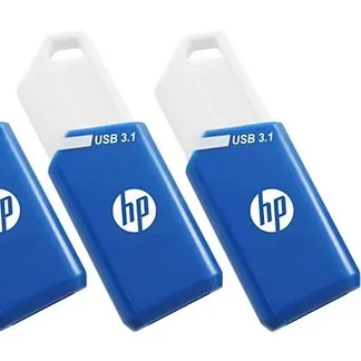 HP X755W PACK x3 USB-Stick 128 GB USB Typ-A 3.2 Gen 1 (3.1 Gen 1) Blau, Weiß HP X755W PACK x3 USB-Stick 128 GB USB Typ-A 3.2 Gen 1 (3.1 Gen 1) Blau, Weiß