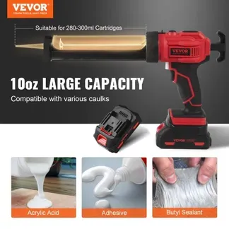 VEVOR Akku-Kartuschenpistole Kartuschenpresse Silikonpistole (20 V, für 300 ml-Kartuschen, bis zu 270 kg, 4-Gang einstellbare Drehzahl, Inkl. Akku und Ladegerät) Kompatibel mit Acrylsäure, Klebstoffe VEVOR Akku-Kartuschenpistole Kartuschenpresse Silikonpistole (20 V, für 300 ml-Kartuschen, bis zu 270 kg, 4-Gang einstellbare Drehzahl, Inkl. Akku und Ladegerät) Kompatibel mit Acrylsäure, Klebstoffe