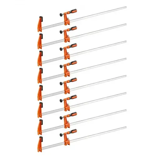 VEVOR Schraubzwingen 8er-Pack, 91,4 cm Öffnungsweite, F-Zwingen, 272 kg Klemmzwingen, mit Kunststoffauflage & Selbstverriegelung, Gusseisen & Kohlenstoffstahl, für die Holz- & Metallbearbeitung – Bild 8