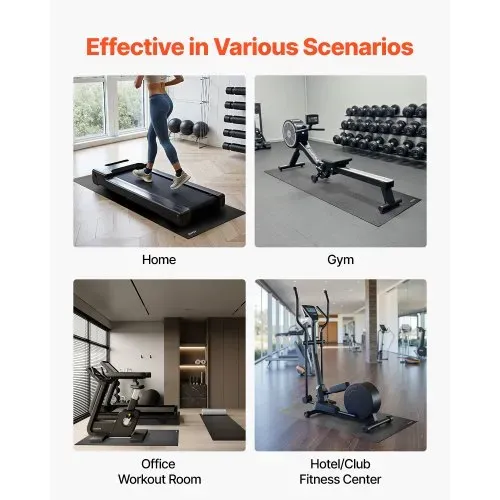 VEVOR Laufbandmatte für Teppichboden Bodenschutzmatte (915 x 1980 mm) für Sportgeräte 6 mm dick, Trainingsgerätematte für Laufbänder Ellipsentrainer Rudergerät, hochdichter PVC-Bodenschutz – Bild 5