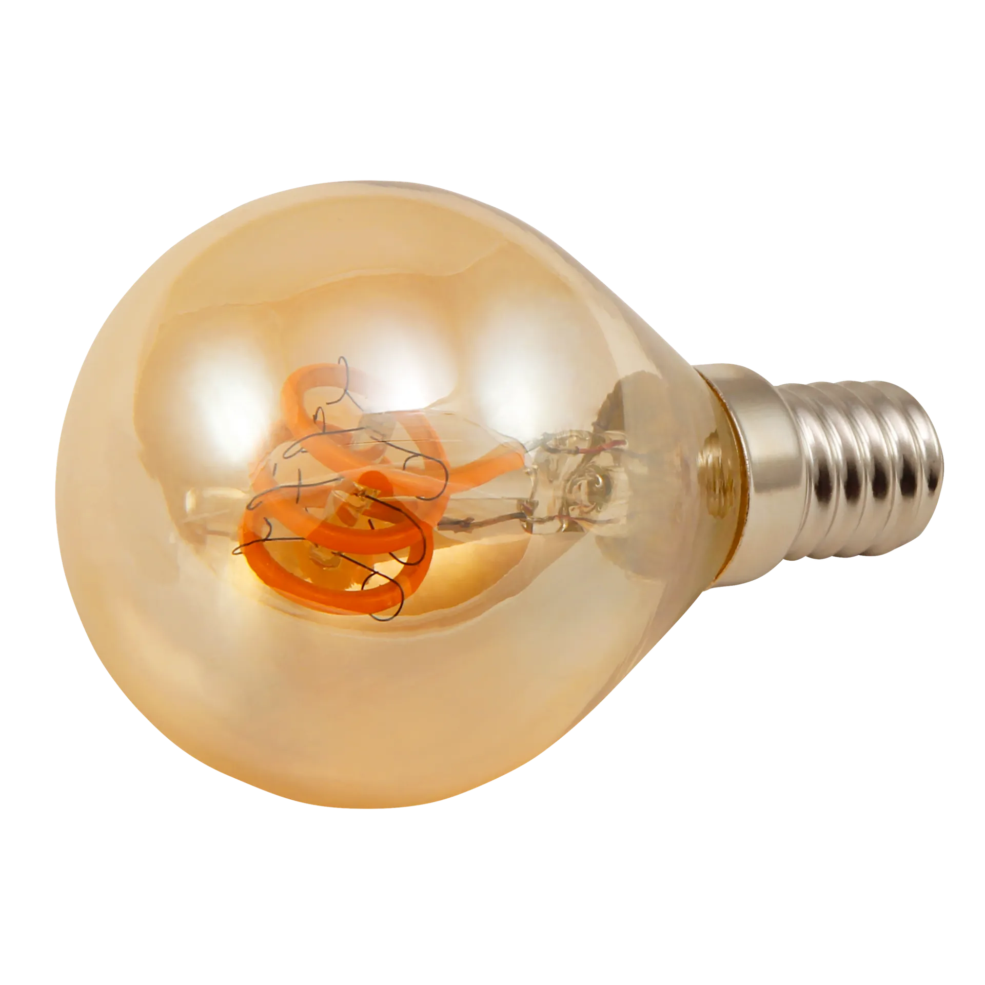 LED Filament Tropfenlampe McShine ''Retro'' E14, 2W, 150lm, warmweiß,goldenes Glas – Bild 2