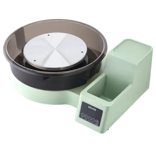 VEVOR Töpferscheibe Elektrisch 450 W, Töpferdrehmaschine 28 / 36 cm Drehteller, Töpfermaschine mit Fußpedal & 30–300 U/min Einstellbarer Drehzahl & Werkzeugbox, Ideal für Anfänger DIY-Tonkunst, Grün – Bild 10