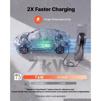 VEVOR Wallbox E-Auto-Ladestation 7 kW Einphasig 230 V AC Typ 2 IP54 32 A, EV-Charger für Alle Elektrofahrzeuge und Plug-in-Hybride, Intelligentes Autoladegerät mit App-Steuerung und LED-Anzeige VEVOR Wallbox E-Auto-Ladestation 7 kW Einphasig 230 V AC Typ 2 IP54 32 A, EV-Charger für Alle Elektrofahrzeuge und Plug-in-Hybride, Intelligentes Autoladegerät mit App-Steuerung und LED-Anzeige