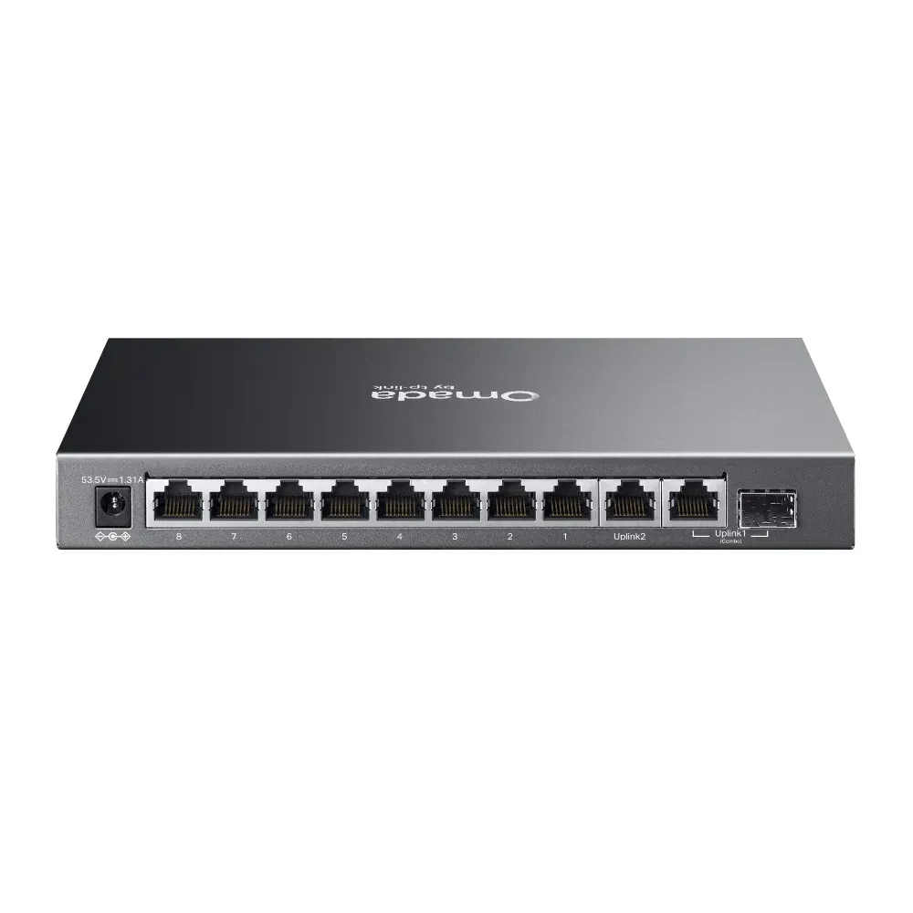 Omada by tp-link Switch Easy Managed Layer2 10 Port • 9x 1 GbE • 1x 1 GbE/SFP • PoE Budget 63 Watt • 8x PoE+ at • Lüfterlos, Omada • ES210GP(UN) – Bild 2