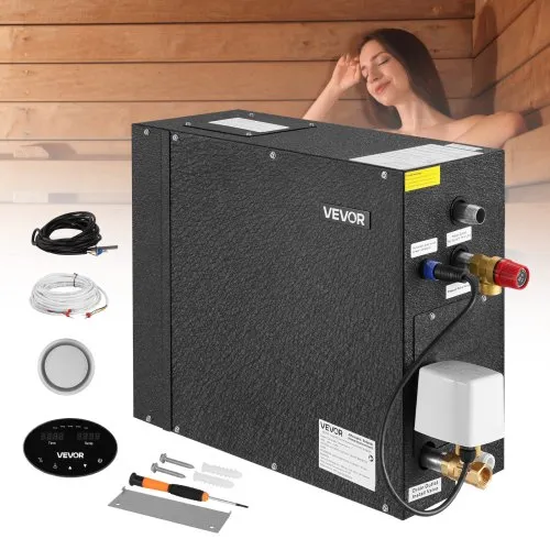 VEVOR Dampfgenerator, 7,5 kW Dampferzeuger, Dampfduschsystem mit Steuerung für Sauna, Bad, Spa, kommerzielles automatisches Ablaufset mit Überhitzungs-, Trockenlauf- & Überdruckschutz, Schwarz VEVOR Dampfgenerator, 7,5 kW Dampferzeuger, Dampfduschsystem mit Steuerung für Sauna, Bad, Spa, kommerzielles automatisches Ablaufset mit Überhitzungs-, Trockenlauf- & Überdruckschutz, Schwarz