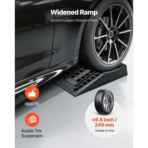 VEVOR Autorampen Auffahrrampen 2 Stk. 66 m Hubhöhe, tragbare & flache Auto-Servicerampen für Wartung in der Garage & Ölwechsel & Reparatur von Lkw, 2268 kg (pro Rampe) belastbar Auffahrhilfen – Bild 4