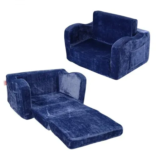VEVOR Kindersofa 2 in 1 umwandelbares Kindersofa zum Liegestuhl, ausklappbarer Kindersofa-Sessel, Kleinkind Armlehnenstuhl-Bett, zusammenklappbares Kinderspielsofa, Kindercouch Blau 104 x 58 x 32 cm VEVOR Kindersofa 2 in 1 umwandelbares Kindersofa zum Liegestuhl, ausklappbarer Kindersofa-Sessel, Kleinkind Armlehnenstuhl-Bett, zusammenklappbares Kinderspielsofa, Kindercouch Blau 104 x 58 x 32 cm