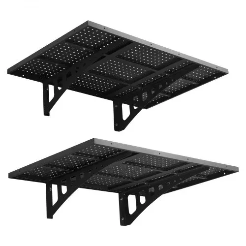 VEVOR 2er-Set Garagenregal 914x615x225 mm Werkzeugaufbewahrung 127 kg pro Schicht Werkzeughalter Wand 914x615 mm Regalfläche Aufbewahrungsregale Metallregal Werkzeug Organizer Wandregale – Bild 10