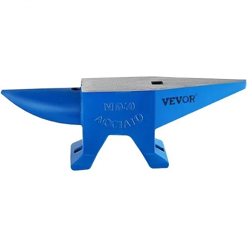 VEVOR Einzelhorn-Amboss Stahlamboss 39 kg, Schmiedestahlwerkzeuge Amboss mit rundem & quadratischem Loch, robuster Schmied, Juweliere, langlebiges & robustes Metallbearbeitungswerkzeug Blau – Bild 9