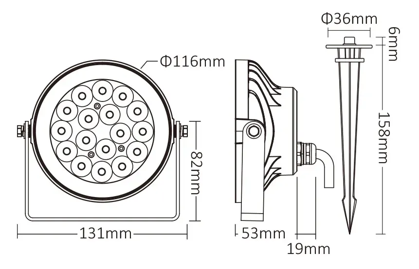 MiBoxer FUTC02ZR LED Garten Lampe 9W RGB-WW (RGB-CCT) mit Funk und WLAN IP65 Zigbee 3.0 + 2,4 GHz – Bild 5