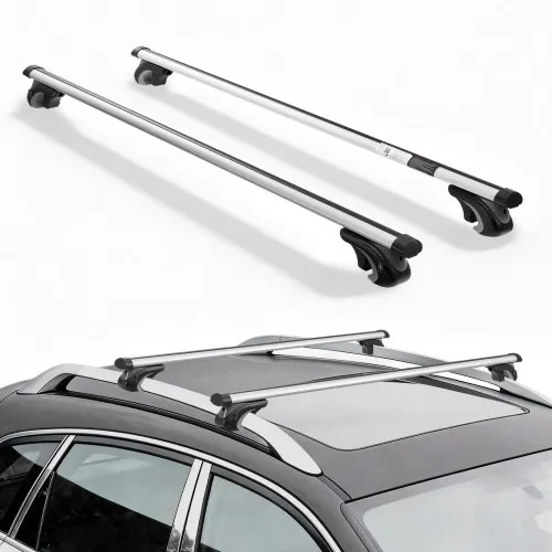 VEVOR Dachgepäckträger Querträger mit 90 kg Tragkraft, Passend für Erhöhte Dachreling,190–1230 mm Relingabstand, Abschließbar Aluminium-Querträger für Dachgepäckträger Kanu- und Gepäckkorbträger VEVOR Dachgepäckträger Querträger mit 90 kg Tragkraft, Passend für Erhöhte Dachreling,190–1230 mm Relingabstand, Abschließbar Aluminium-Querträger für Dachgepäckträger Kanu- und Gepäckkorbträger