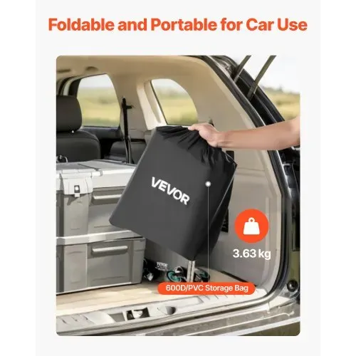 VEVOR Gepäckträgertasche für Anhängerkupplung aus wasserdichtes 840D-PVC (0,453 m³), Gepäcktasche zur Aufbewahrung auf der Ladefläche von Lkws mit verstärkten Gurten für PKW SUVs Vans Schwarz – Bild 5
