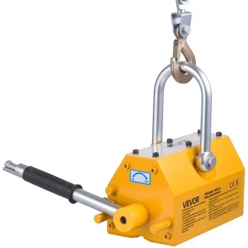 VEVOR Lasthebemagnet Permanentmagnetheber 1000 kg Zugkraft Hebemagnet mit Entriegelungsgriff & Stahlhaken, verwendet in Werkstattkränen und Hebezeugen, zum Heben von Stahlplatten, Brettern – Bild 10