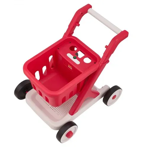 VEVOR Einkaufswagen für Kinder, Einkaufswagen Supermarkt Spielzeug mit Spiel-Lebensmittel Zubehör & Rollen, Höheverstellbares PP-Kaufladenzubehör mit Licht Sound Kaufmannsladen Spiele für Kinder ab 2 – Bild 9