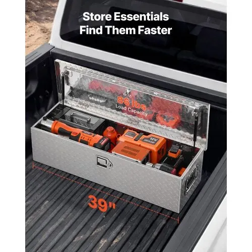 VEVOR 990 x 330 x 254 mm Werkzeugkasten für Lkw-Ladefläche, Abschließbar 83 L Truckbox Werkzeugbox Aufbewahrungs-Werkzeugkasten, 39 kg Tragfähigkeit Werkzeugkiste Organizer für Wohnmobil, PKW usw. VEVOR 990 x 330 x 254 mm Werkzeugkasten für Lkw-Ladefläche, Abschließbar 83 L Truckbox Werkzeugbox Aufbewahrungs-Werkzeugkasten, 39 kg Tragfähigkeit Werkzeugkiste Organizer für Wohnmobil, PKW usw.