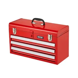 VEVOR Werkzeugkiste 520 x 218 x 304 mm, Werkzeugkasten mit 3 Schubladen, Werkzeugkoffer mit EVA-Einlagen, kugelgelagerten Schubladenverriegelungen & Pulverbeschichtung, Werkzeug-Organizer, rot VEVOR Werkzeugkiste 520 x 218 x 304 mm, Werkzeugkasten mit 3 Schubladen, Werkzeugkoffer mit EVA-Einlagen, kugelgelagerten Schubladenverriegelungen & Pulverbeschichtung, Werkzeug-Organizer, rot