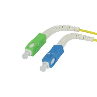 LWL-1-Faser-Patchk. 0.5mtr.SC-SC(APC), 9/125u, OS2, G657A2, AD=2mm, flexible Knickschutztülle, LWL-1-Faser-Patchk. 0.5mtr.SC-SC(APC), 9/125u, OS2, G657A2, AD=2mm, flexible Knickschutztülle,