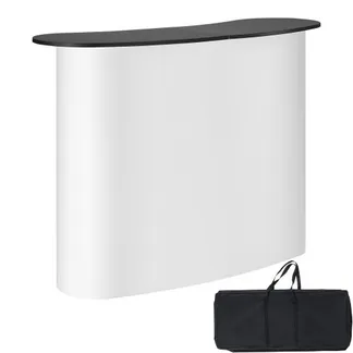 VEVOR Tragbare Messetheke Messetresen, 130 × 46,5 × 95 cm Messestand Ausstellungs-Thekenständer, Faltbarer Promotion-Einzelhandels-Bartisch, Pop-Up-Podium mit Aufbewahrungsregal, Tragetasche VEVOR Tragbare Messetheke Messetresen, 130 × 46,5 × 95 cm Messestand Ausstellungs-Thekenständer, Faltbarer Promotion-Einzelhandels-Bartisch, Pop-Up-Podium mit Aufbewahrungsregal, Tragetasche
